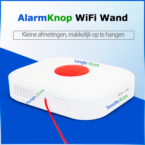 Digicien - Alarmknop Wifi Wand - Senioren alarm - Alarmknop voor ouderen - Persoonlijk alarm - Afbeelding 3
